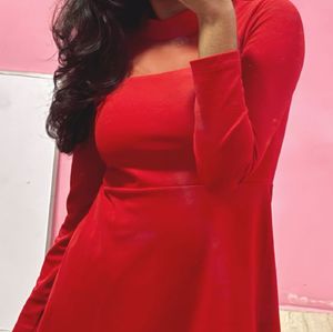 Red Long Sleeve Dress