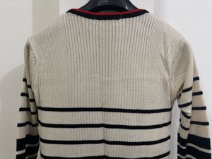 Striped Midi Sweater Dress