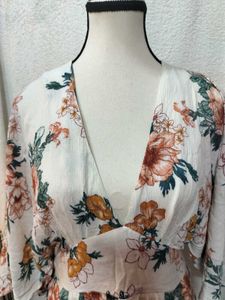 Floral Print Maxi Dress with Slits