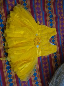 Yellow Tulle Party Dress