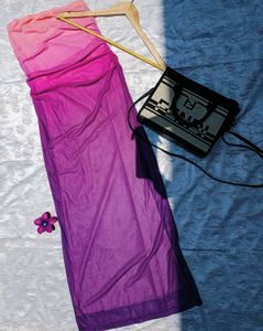 Ombre Purple Bodycon Maxi Dress
