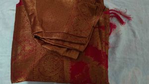 Elegant maroon &amp; Gold Saree