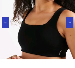 Black Cotton Sports Bra From Decathlon