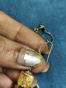 92.5 Pure Silver Citrine Danglers