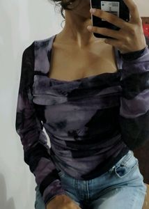 Purple Ombre Slit Top