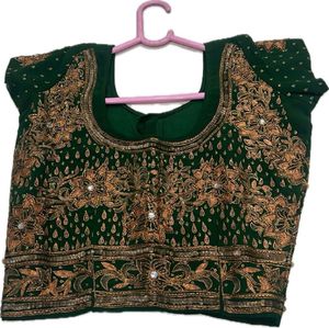 Green Embroidered Blouse 👚