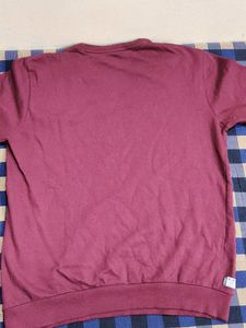 Maroon Cotton Blend Sweatshirt