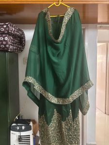 🆕 Bottle Green Ethnic Gown