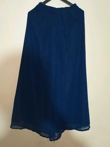 Navy Blue Maxi Dress with Sheer Sleeves