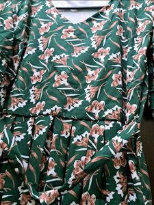Floral Green Dress