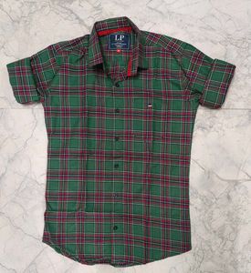 LP Green & Red Plaid Shirt