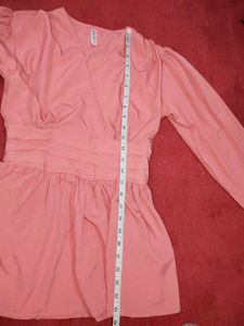 Pink V-Neck Long Sleeve Top (AK)