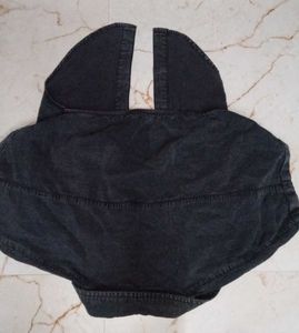 Vintage Black Denim Button-Down
