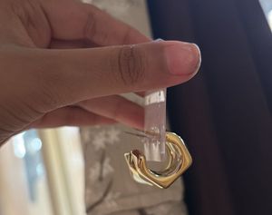 Gold Rectangle Earrings