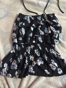 Floral Ruffle Crop Top