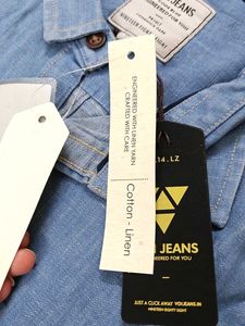 cotton linen blue smart shirt new