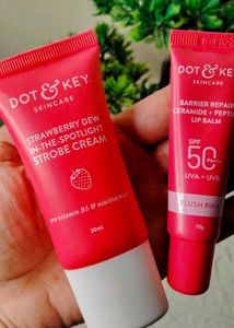 Combo Of Dot &amp; key Strobe Cream ✨ &amp; Lip Balm ♥️