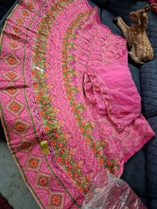 Pink Embroidered Lehenga Choli