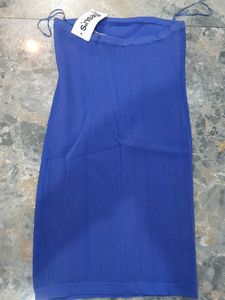 Sinsay Women Tube Dark Blue Dress