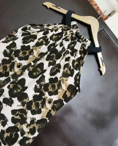 Black Floral Printed Dress For 32 Bust