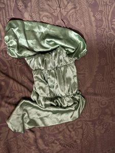 Crop Top Of Olive Green Color