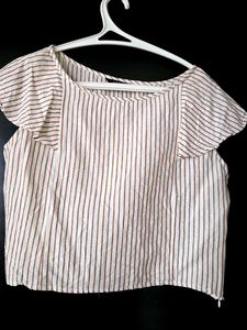Striped Ruffle Top