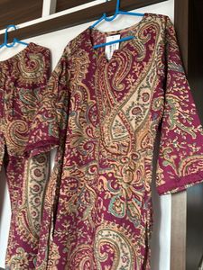 Nermosa Women Viscose Printed Straight Kurta Pant