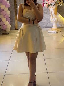 Draped White Mini Dress