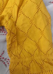 Yellow Peplum Top