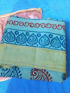 Multicolour Print Cotton Saree