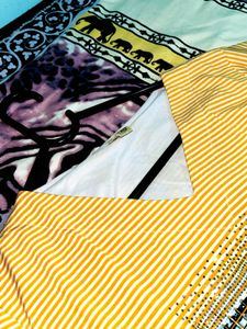 Yellow Striped &#39;Beauty&#39; Dress