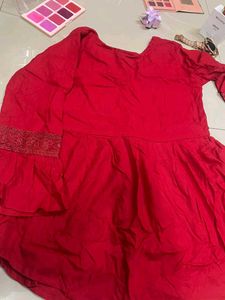 Red Embellished Top