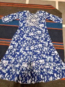 (Fresh Piece)Floral Print Kurta Frocksuit