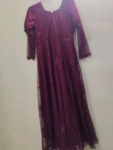 Elegant Maroon Ethnic Gown