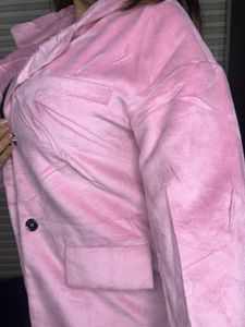 Pink Velvet Feel Blazer
