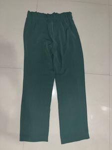 Olive Green Belted Trousers