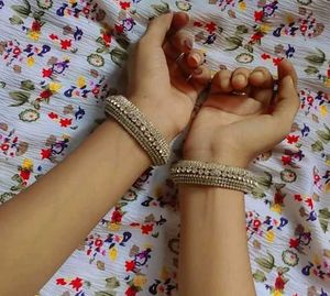 Sparkling Silver Bangles