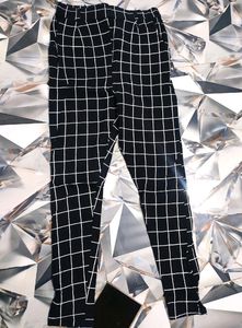 Black Checkered Jeggings