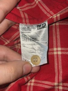 Red checked Shirt/kurta/dress