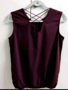 RARE Wine Sleeveless Top