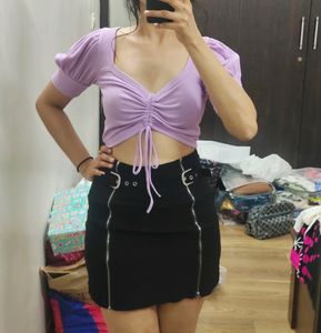 Cute And Sober Purple Crop Top