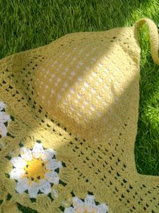 Crochet Daisy Bralette Top with Free Size