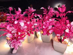 2 Artificial Flowers Pot