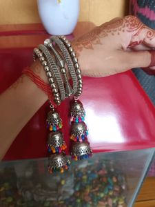 Silver Jhumka Earrings