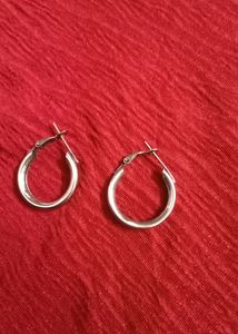 Stylish Silver Hoop Earrings, Rajasthani Look