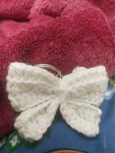 Crochet Bow Keychain