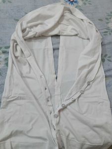 White Button-Down Shrug