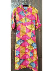 Cotton a Line Kurta