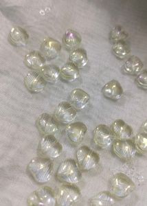 Iridescent Heart Shaped Beads