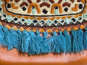 new leather Boho Embroidered crossbody bag